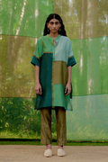 Straight Color-blocked Tunic