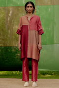 Straight Color-blocked Tunic