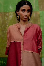 Straight Color-blocked Tunic