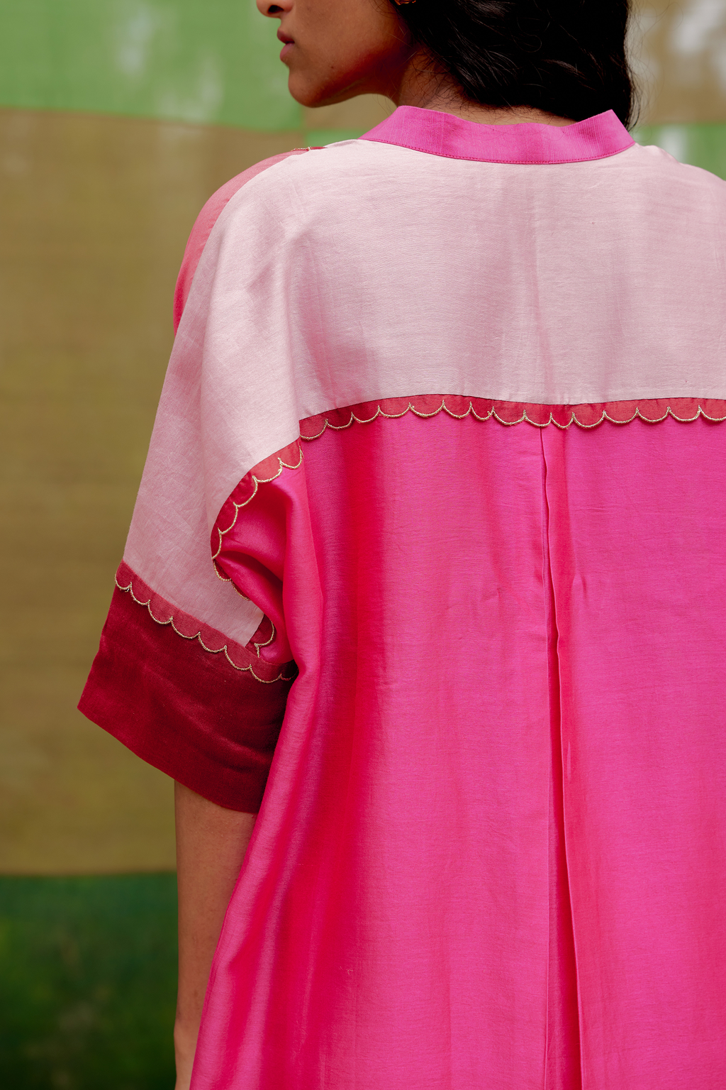 Straight Color-blocked Tunic