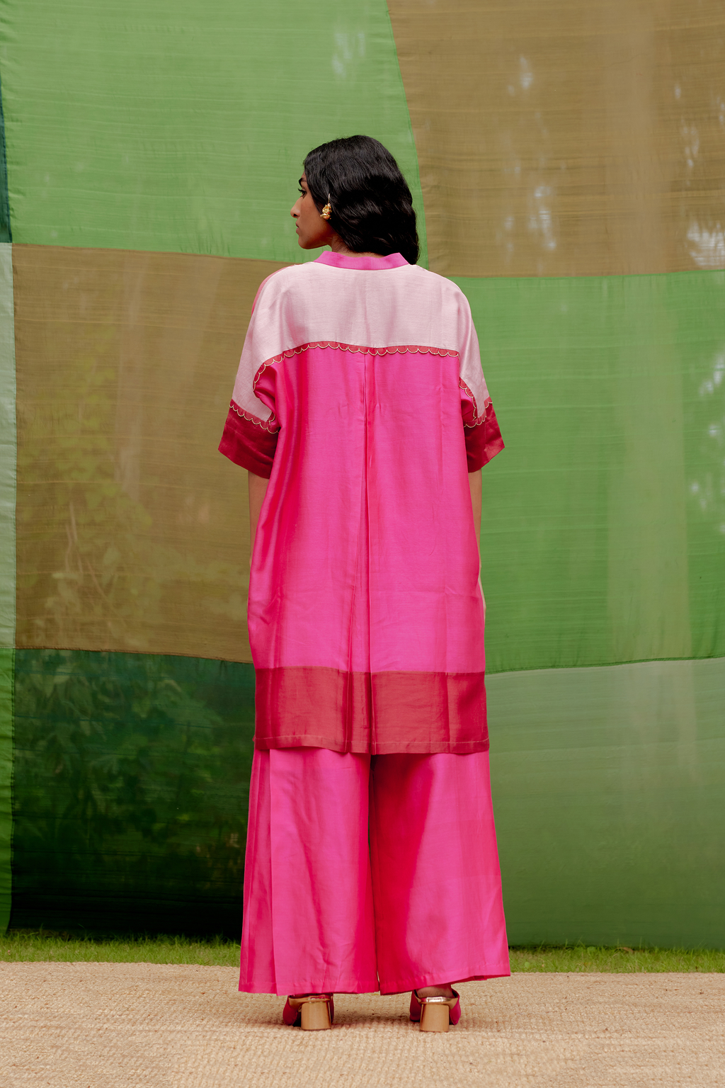 Straight Color-blocked Tunic