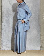 Load image into Gallery viewer, ASSYMETRIC SHIRT  with Hakama Pants
