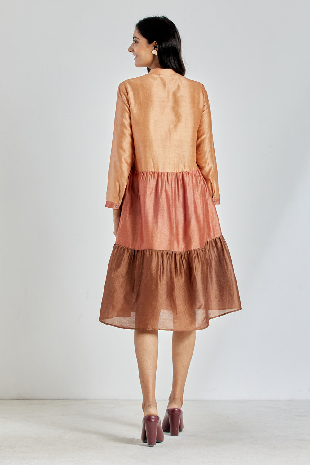 Button Down Tier Dress