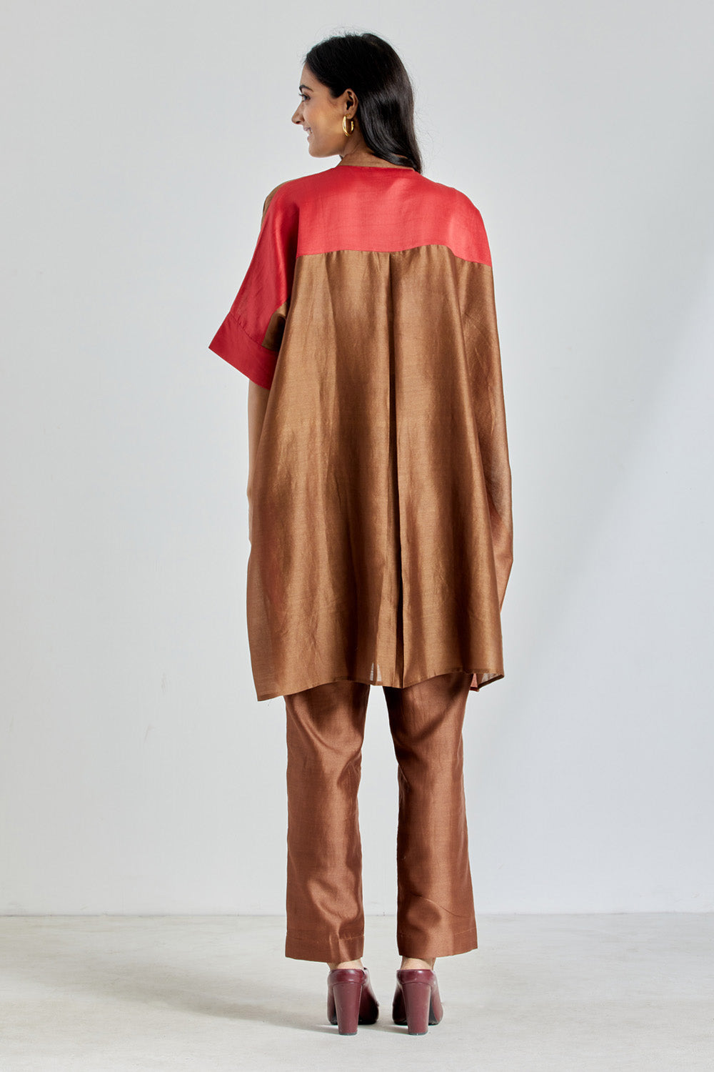 Rust Colorblocked Tunic