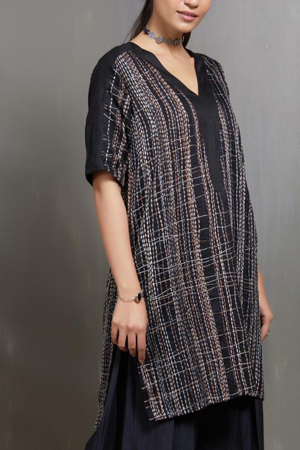 Forest Floor Hand Embroidered Tunic