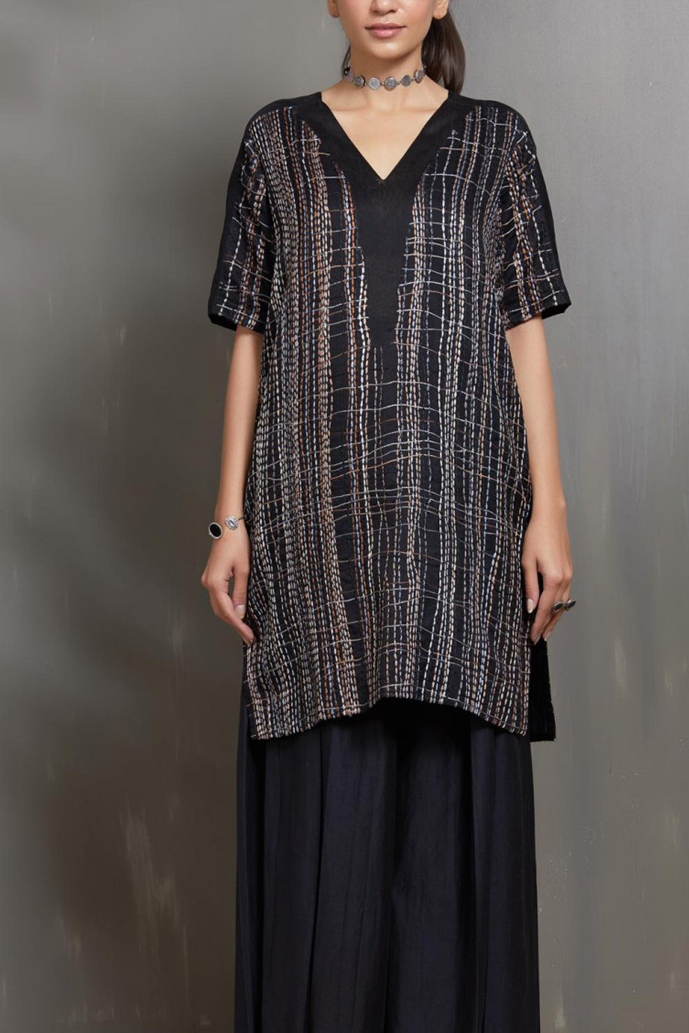 Forest Floor Hand Embroidered Tunic